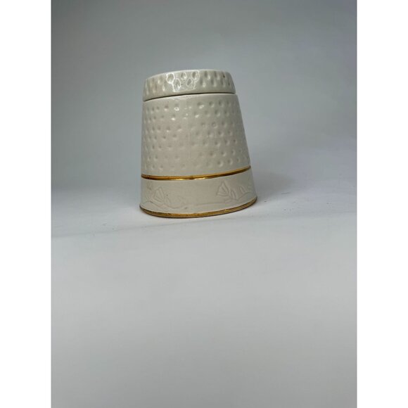 Vintage The House Of Webster US Made Ceramic Textured Thimble Shaped Container 5 - Picture 14 of 16